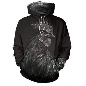 Black Rooster 3D Hoodie