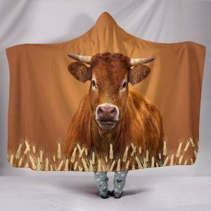 Brown Cow Hooded Blanket