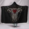 Cow Skull Art Hooded Blanket