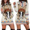 Cow Wear Native American Hat Hoodie Dress