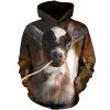Cute Baby Goat Eating Straw 3D Hoodie