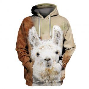 Cute White Baby Goat 3D Hoodie