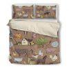 farm life with farm animal bedding set white