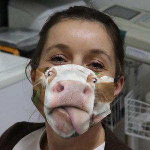 Funny Cow Face Mask Face Cover