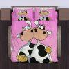 funny cute couple of cows bedding set
