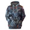 Goat in Night Galaxy 3D Hoodie