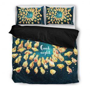 Group of Chics in Galaxy Good Night Bedding Set Black