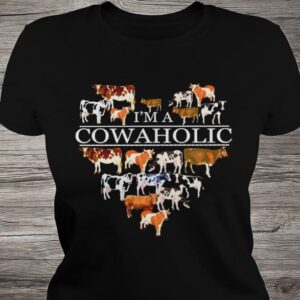Heart shape i'm a cowaholic shirt