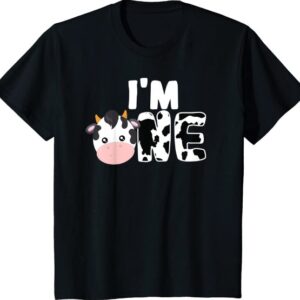 I'm One 1st birthday Cow Shirt hoodie sweater tank top