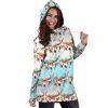 longhorn cow native american hoodie dress