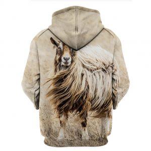 Queen Of Goat 3D Hoodie back