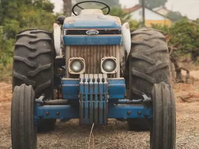 Blue tractor